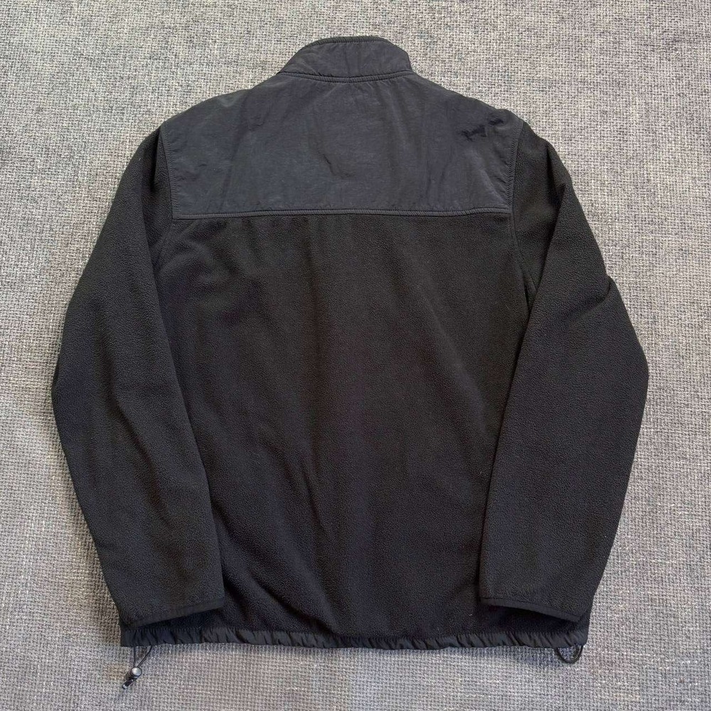 Aeropostale Fleece Jacket Mens Large Black Y2K Gorpcore Mixed Media Zip Up - Picture 12 of 15